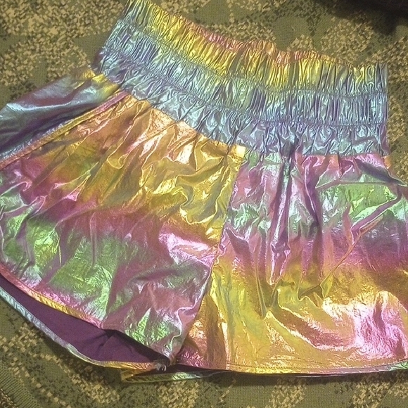 Iridescent Rainbow Shorts - Picture 1 of 7